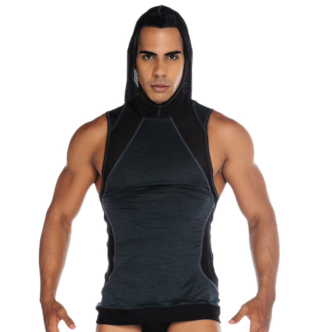 NIRVANA GRAY HOODY TSHIRT - Men's gray hooded shirt