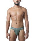 Nasty Pig Men's Core Jockstrap 3.0 - Army Green/Shark Grey/White