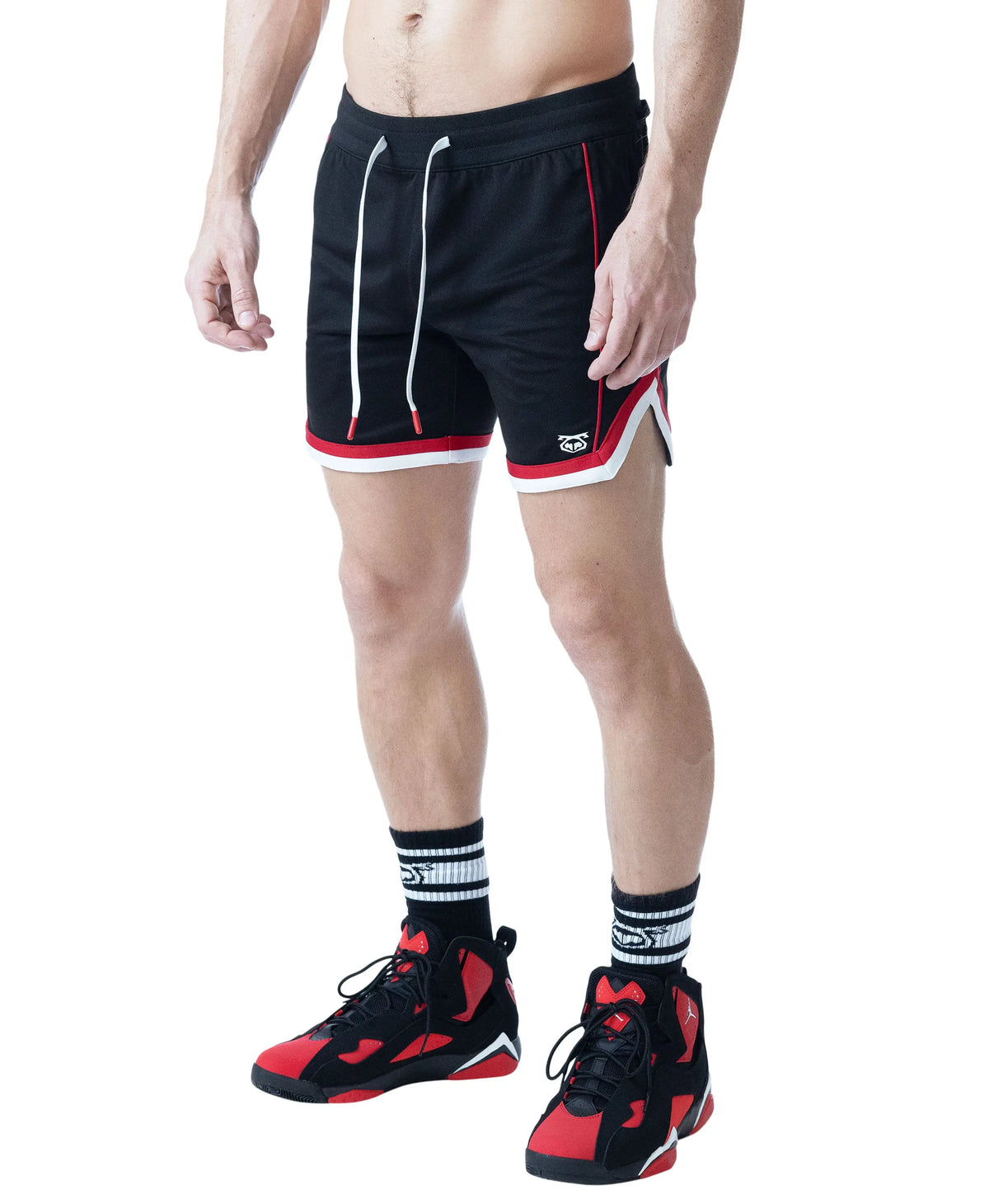 Nasty Pig Face Off Rugby Short Black/System Red/White