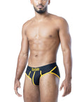 Nasty Pig Men's Ink Brief - Black/Cadmium Yellow