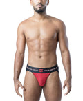 Nasty Pig Core Mesh Jockstrap Black/System Red/White