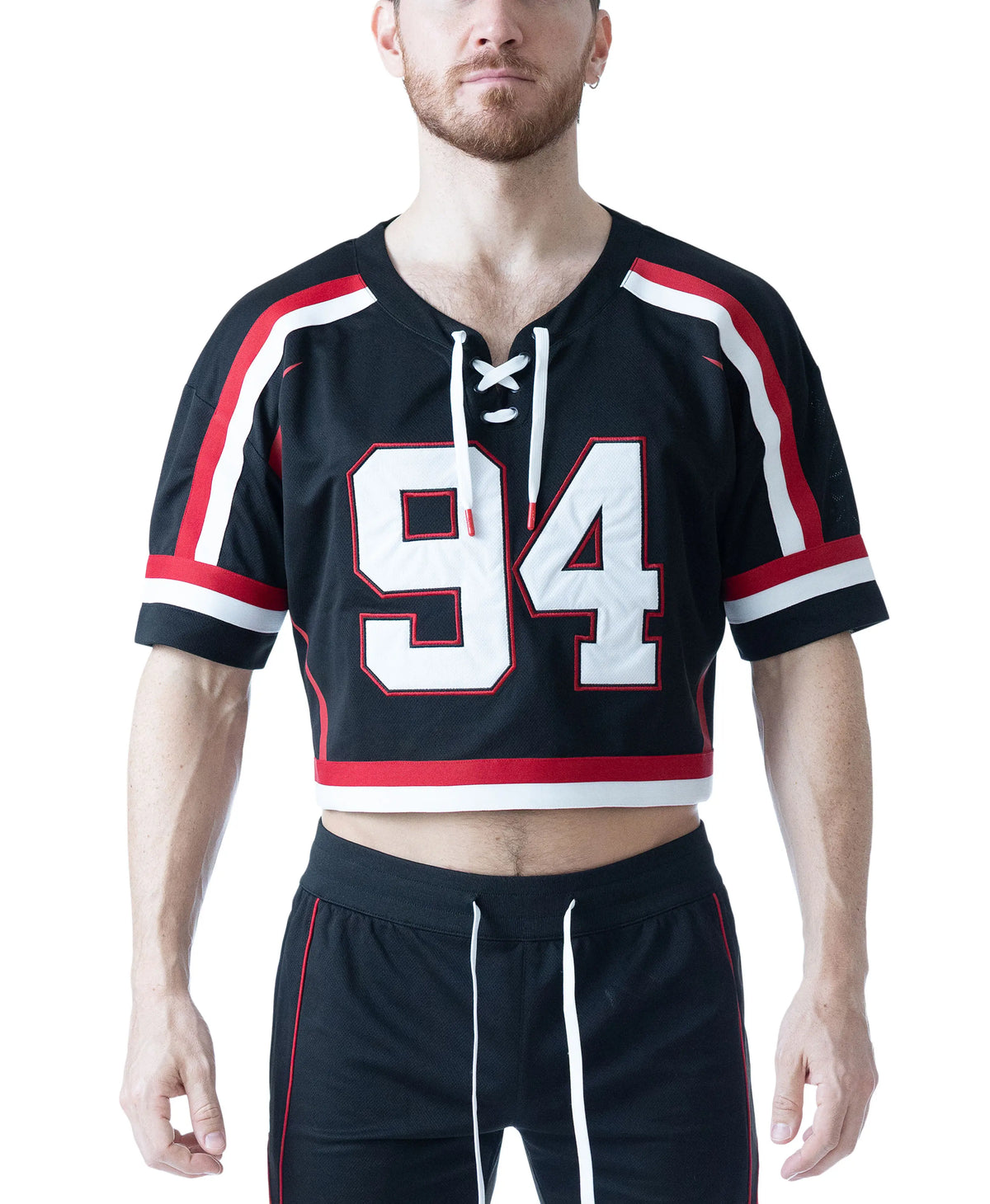 Nasty Pig Face Off Hockey Jersey Black/System Red/White
