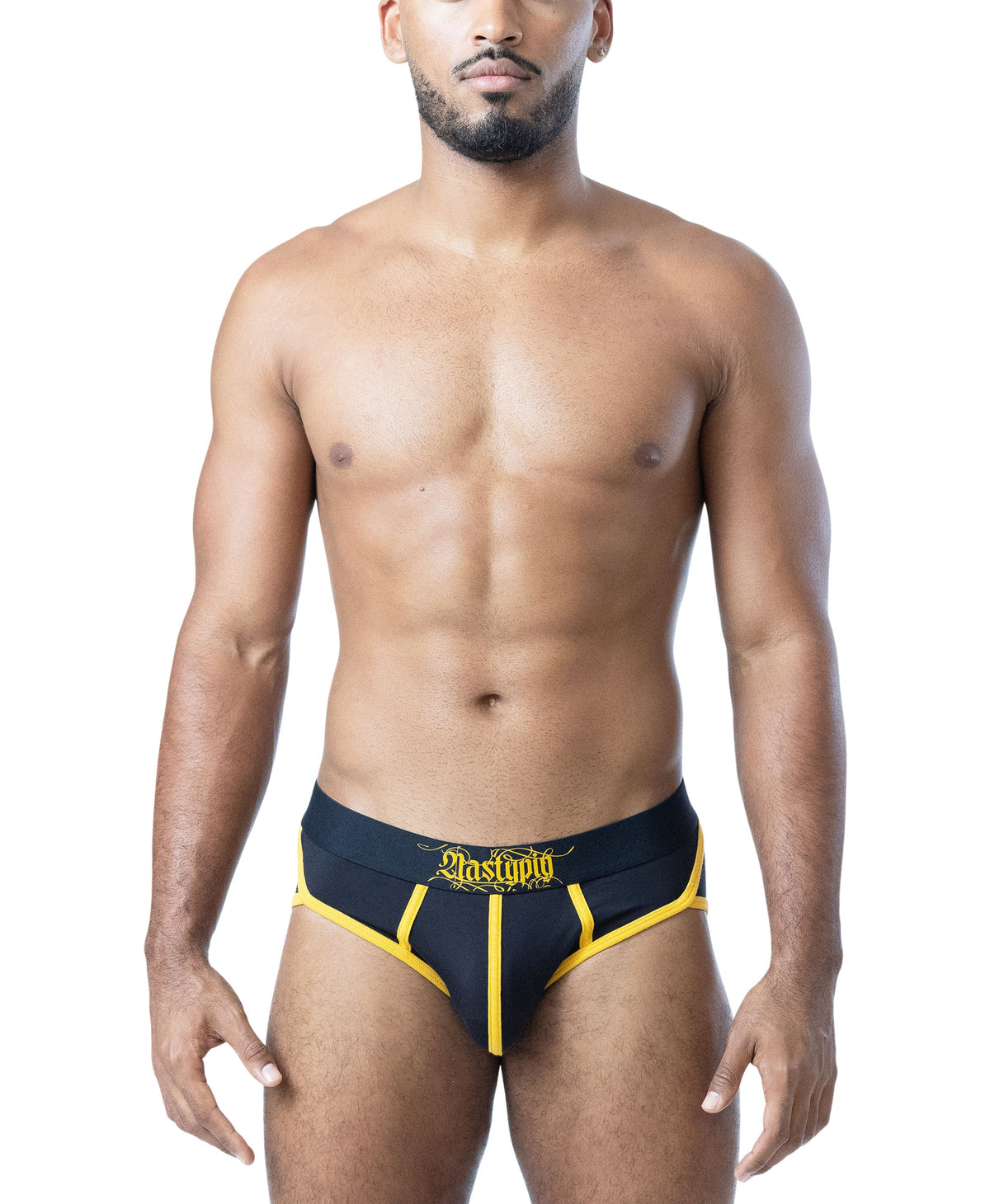 Nasty Pig Men's Ink Brief - Black/Cadmium Yellow