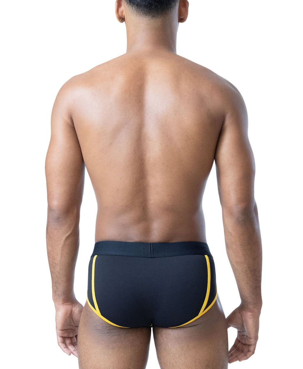 Nasty Pig Men's Ink Brief - Black/Cadmium Yellow