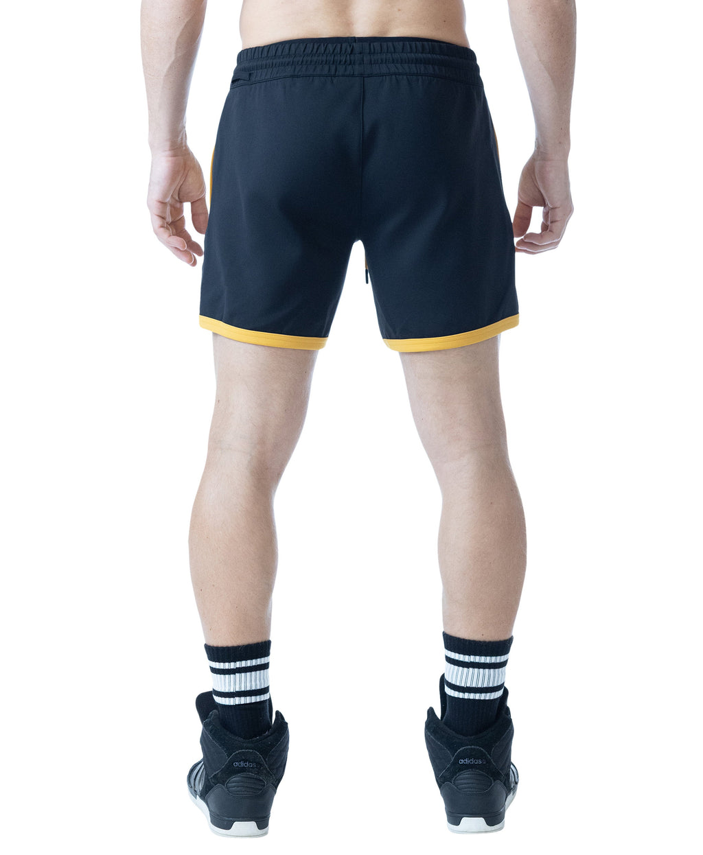 Nasty Pig Men's Ink Rugby Short - Black/Cadmium Yellow