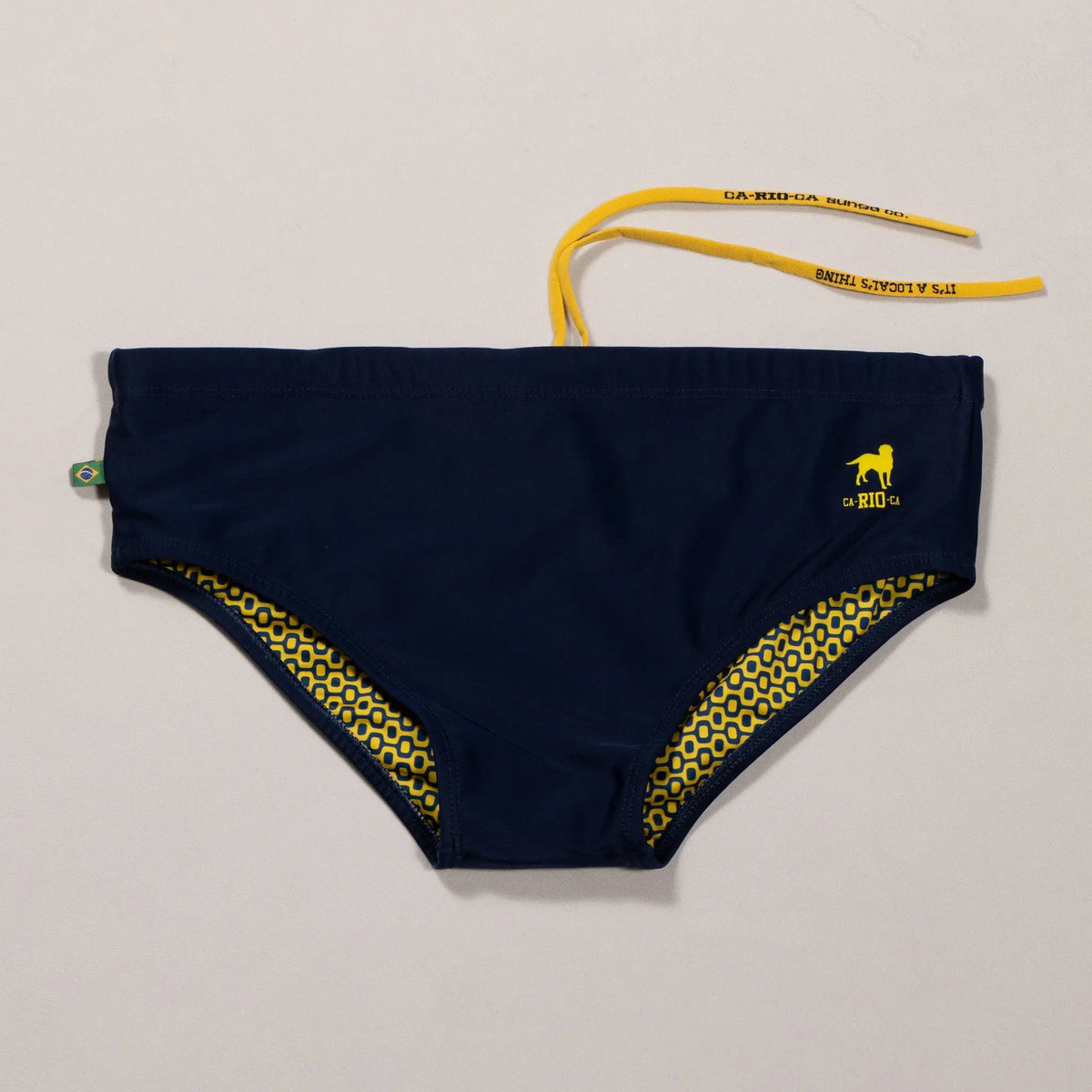 CA-RIO-CA Low Rise Solids Cut Sunga - Male Bathing Suit