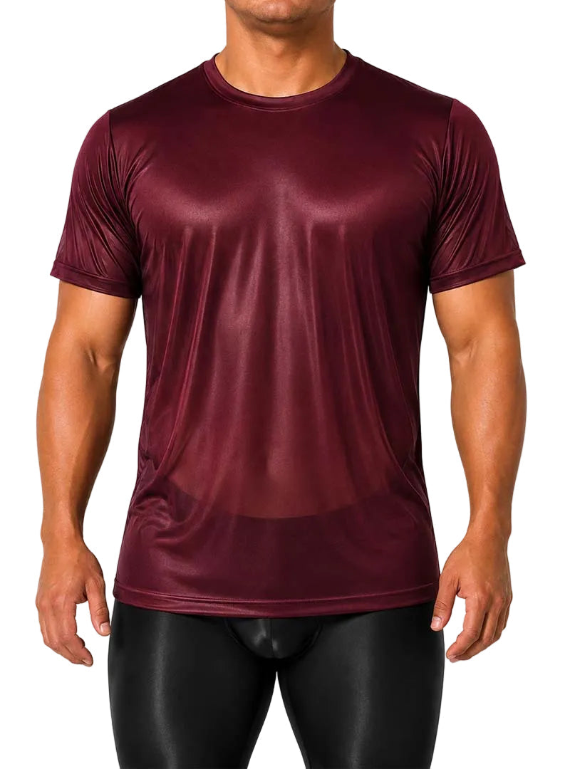Players Nylon Tricot Crew Neck T-shirt, Men's Quick Drying Tees