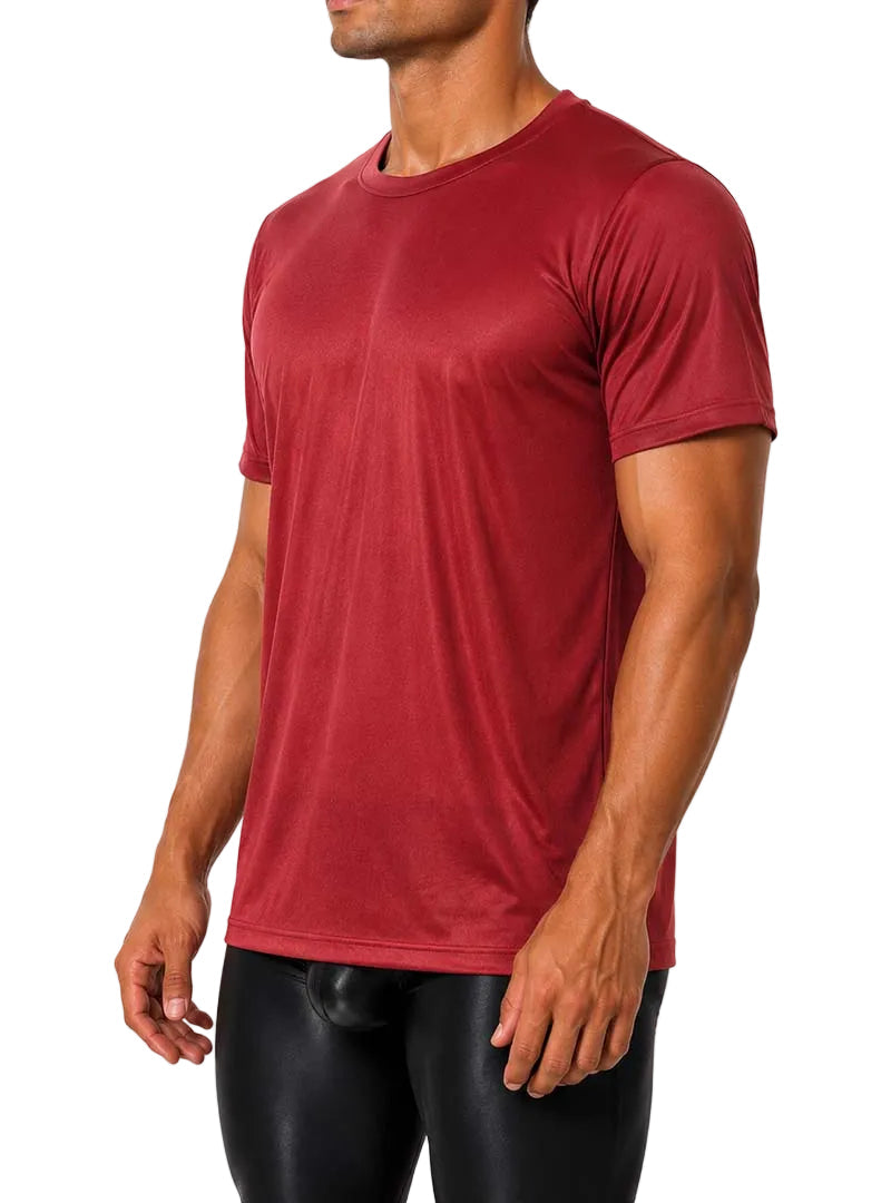 Players Nylon Tricot Crew Neck T-shirt, Men's Quick Drying Tees