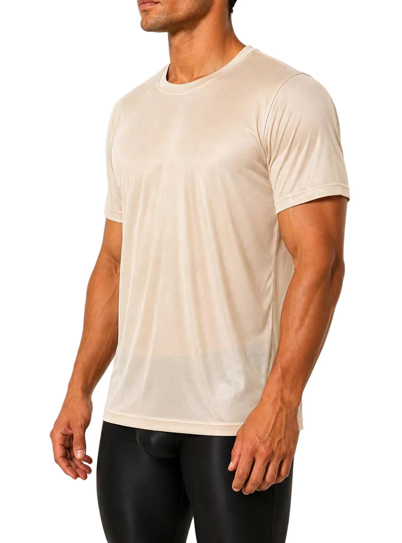 Players Nylon Tricot Crew Neck T-shirt, Men's Quick Drying Tees