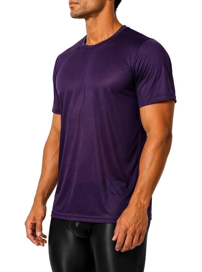 Players Nylon Tricot Crew Neck T-shirt, Men's Quick Drying Tees