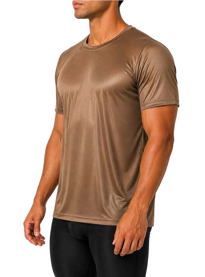 Players Nylon Tricot Crew Neck T-shirt, Men's Quick Drying Tees