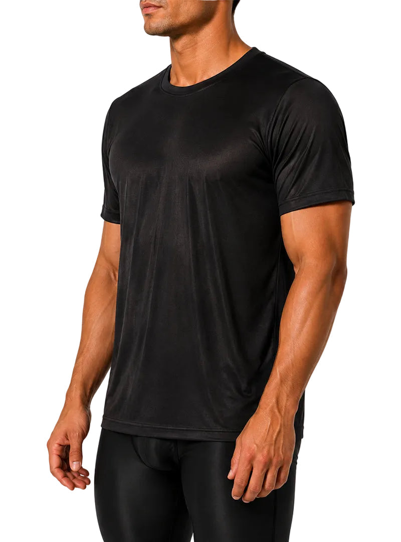 Players Nylon Tricot Crew Neck T-shirt, Men's Quick Drying Tees
