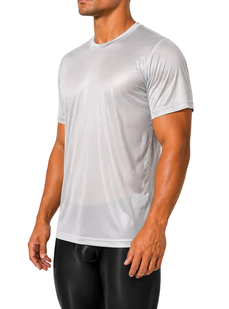 Players Nylon Tricot Crew Neck T-shirt, Men's Quick Drying Tees