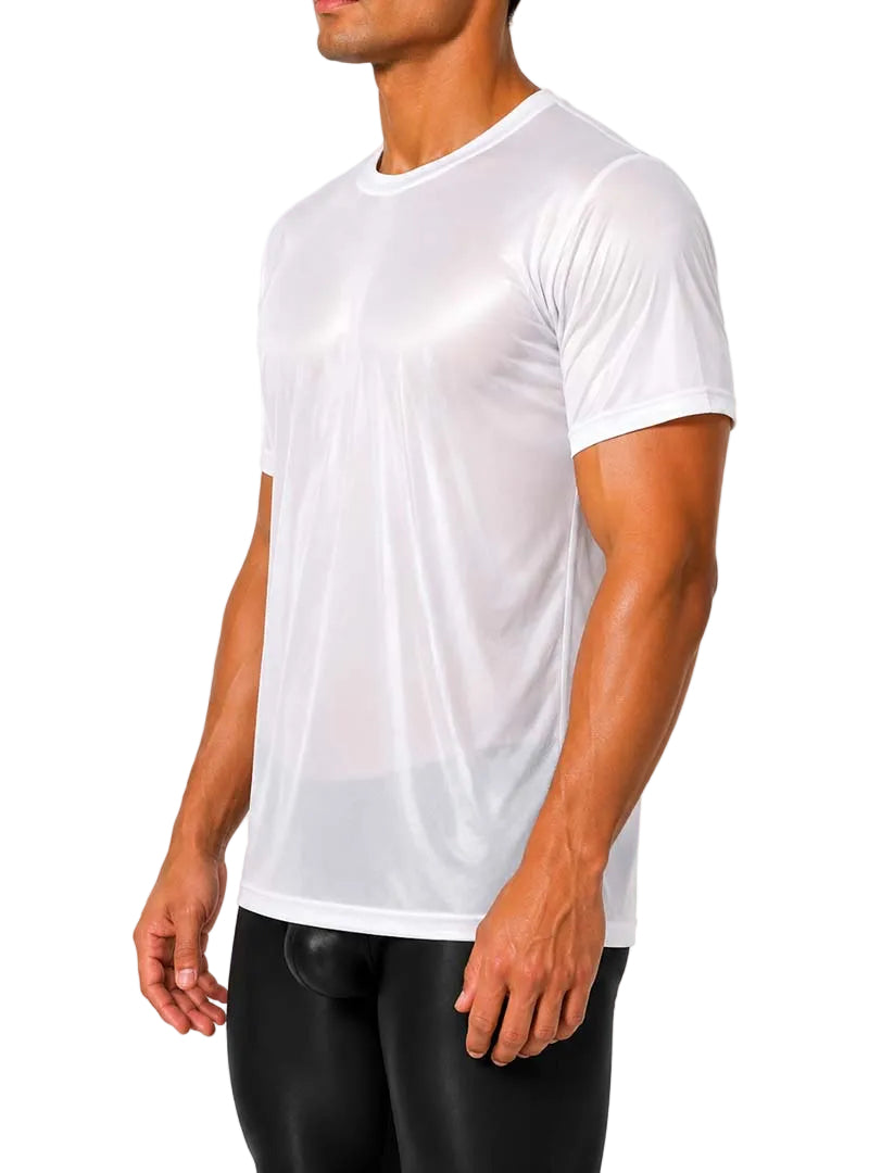 Players Nylon Tricot Crew Neck T-shirt, Men's Quick Drying Tees