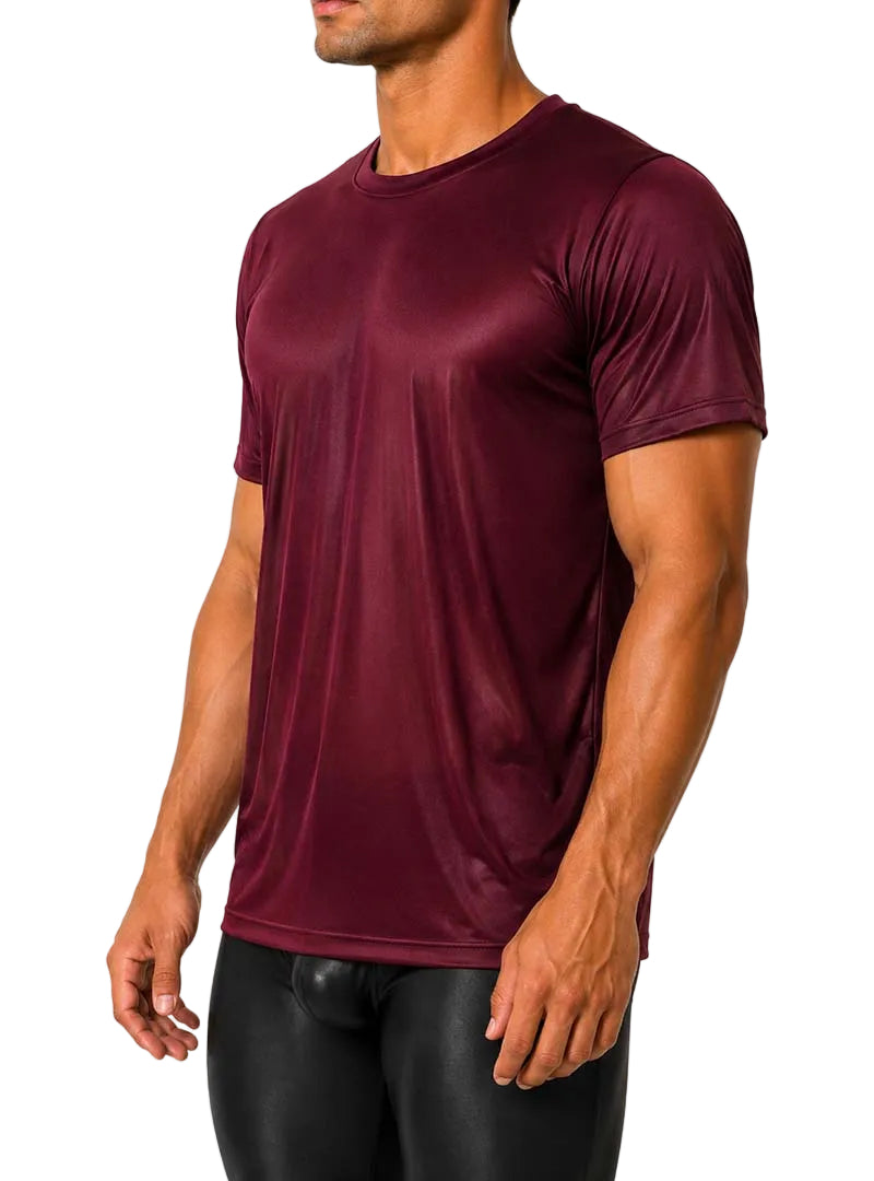 Players Nylon Tricot Crew Neck T-shirt, Men's Quick Drying Tees