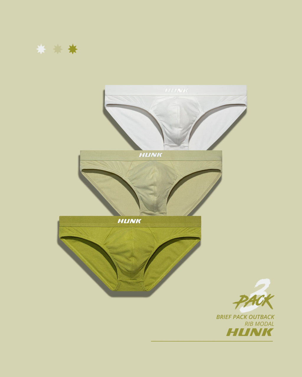 Outback 3-Pack Briefs - DealByEthan.gay loves HUNK Menswear