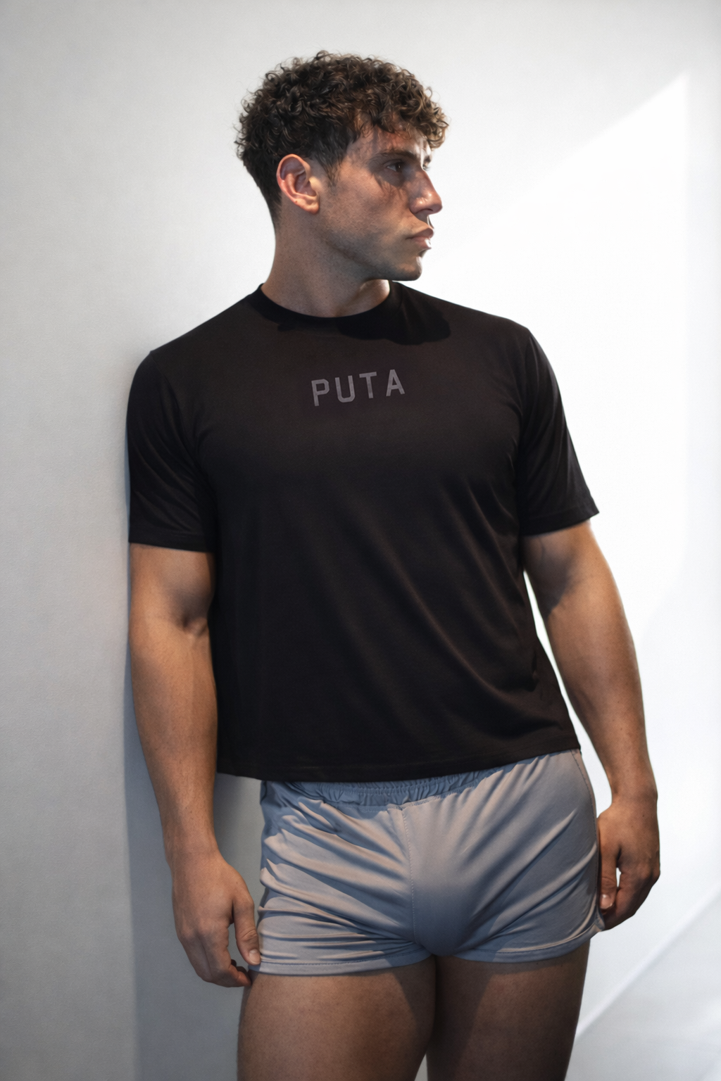 JJ Malibu Men's Oversized Relaxed Crop Top - Puta