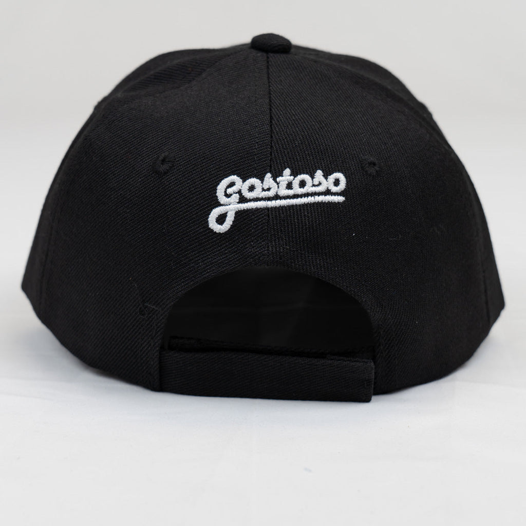 CA-RIO-CA New 3D Puff Gostoso Streifen Logo Bestickte Baseballkappe - Schwarz/Weiß