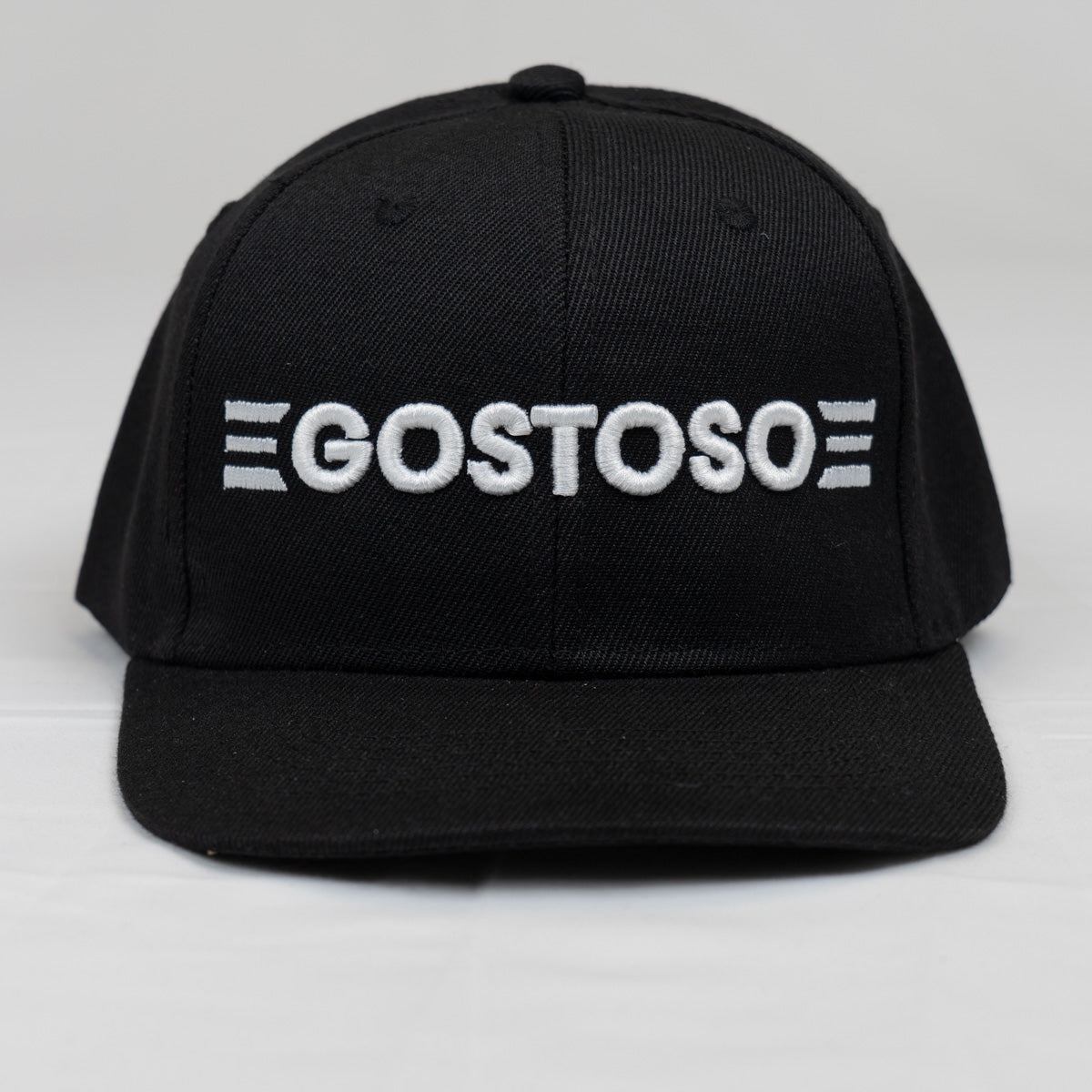 Neue Baseballmütze mit 3D-Puff-Gostoso-Streifen und aufgesticktem Logo