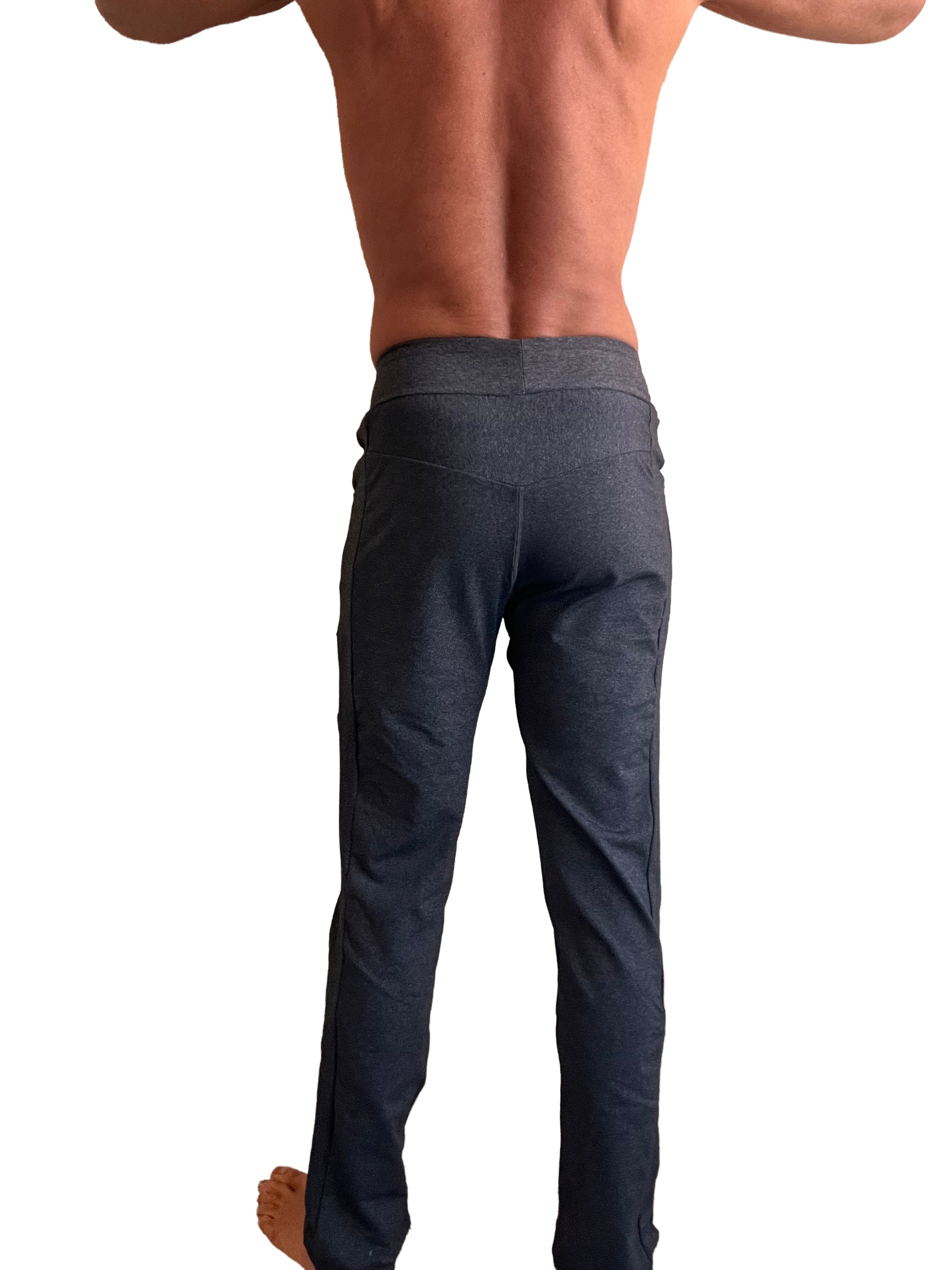 Performance premium track and lounge sweat pant charcoal heather slim-fit dark gray with stretchy waistband and side pockets