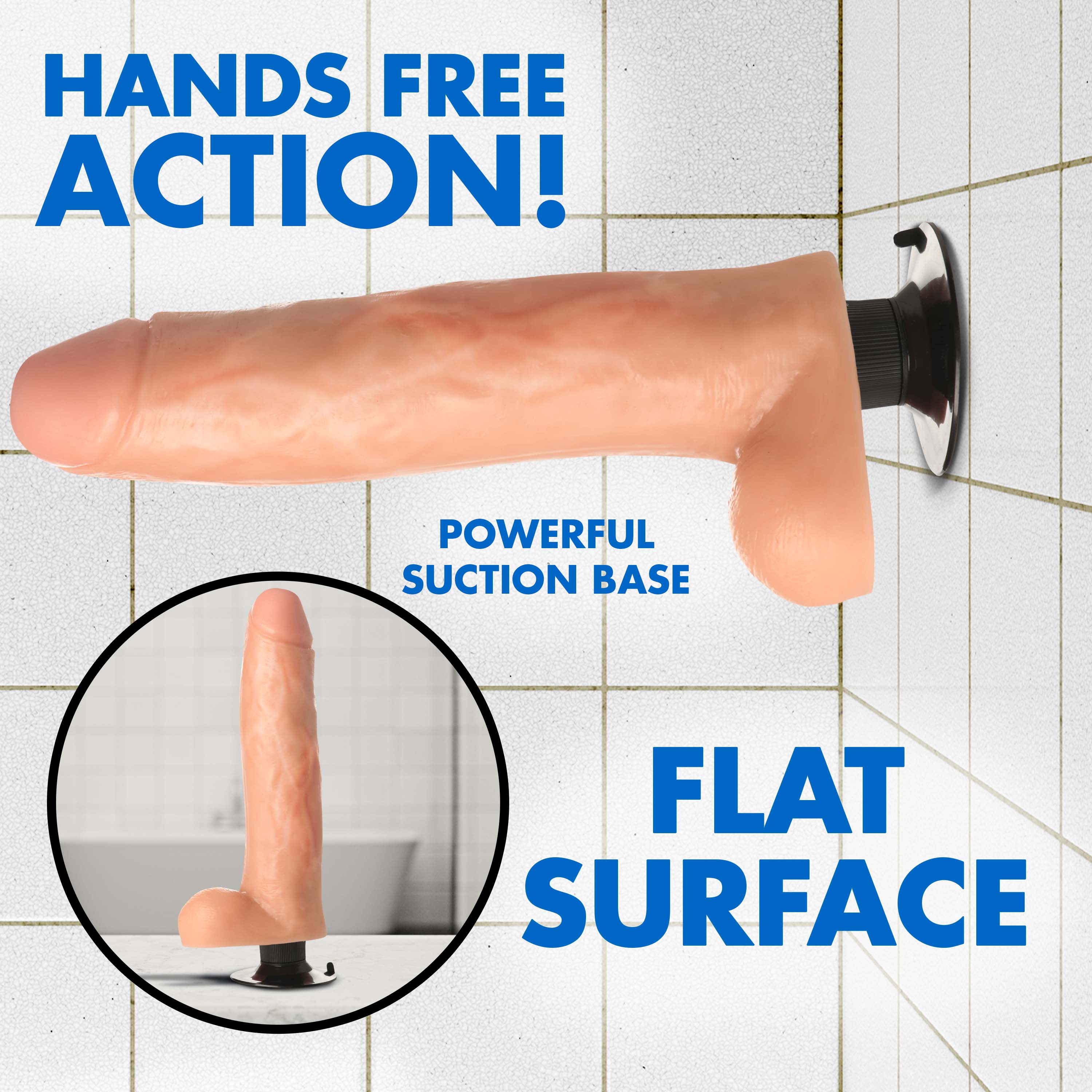 Curve Toys JOCK 11 Inch Vibrating Dong with Balls