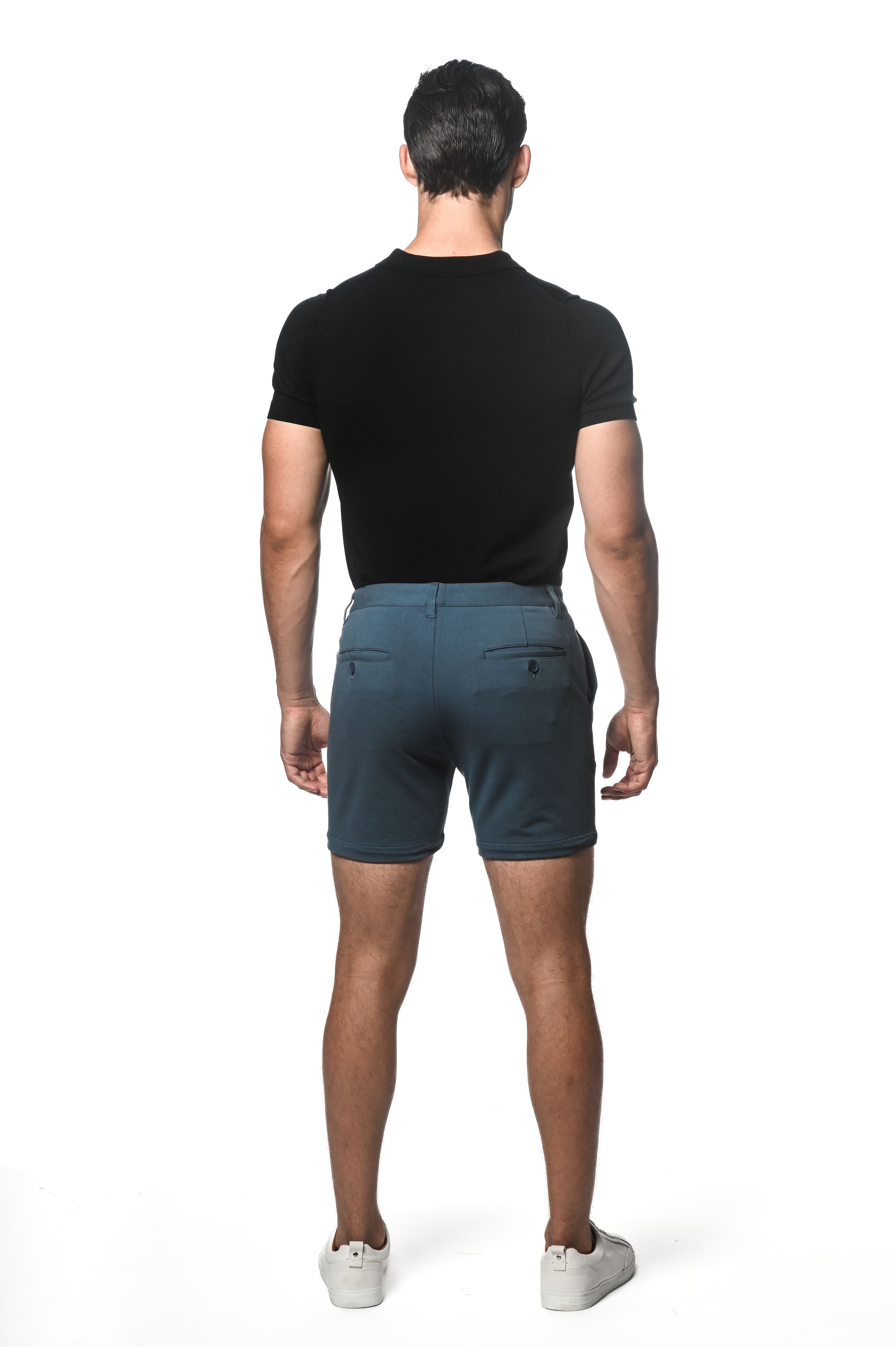 Strukturierte Chino-Shorts aus Stretch-Strick