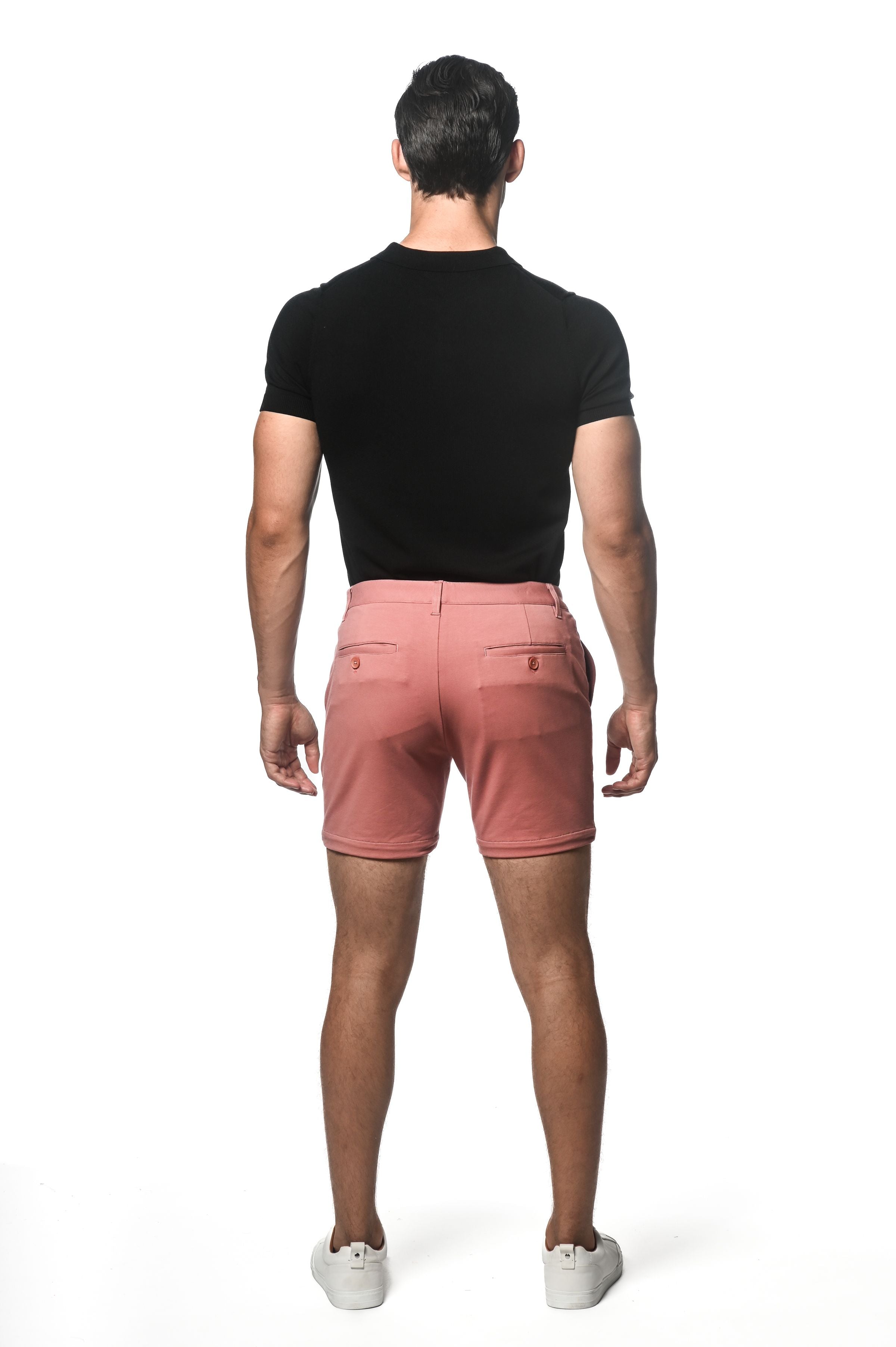 Strukturierte Chino-Shorts aus Stretch-Strick