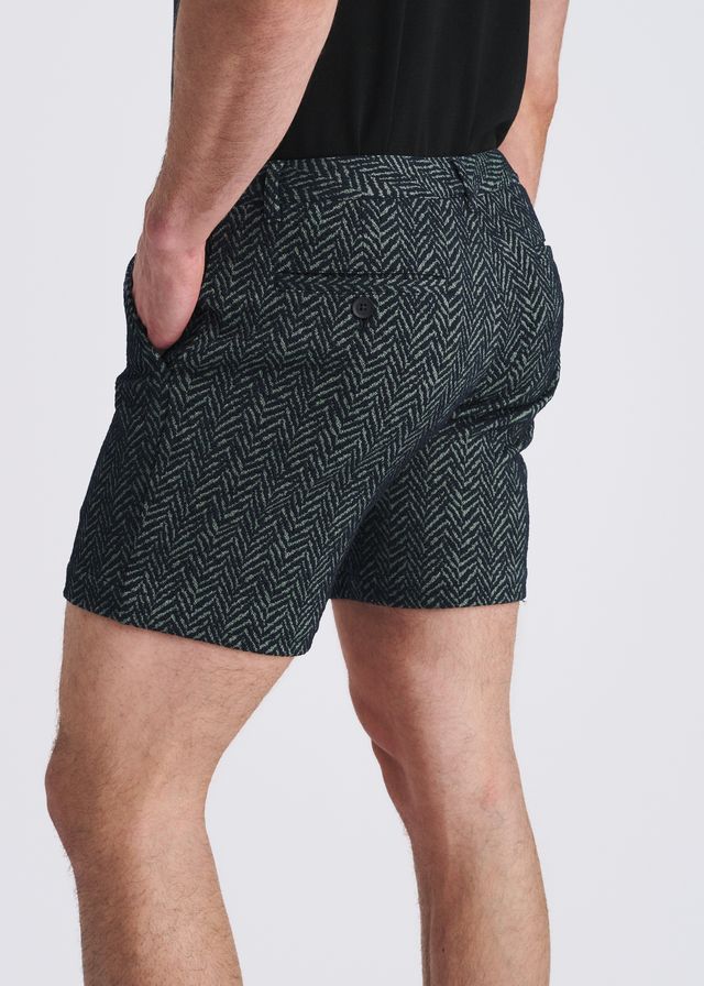 POSTMARC Men's Herringbone Jaquard Stretch Knit Chino Shorts - Admiral