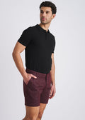 POSTMARC Men's Chalk Stripe Jaquard Stretch Knit Chino Shorts - Beet