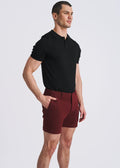 Pantalones cortos tipo chino de tejido elástico para hombre POSTMARC - Vino