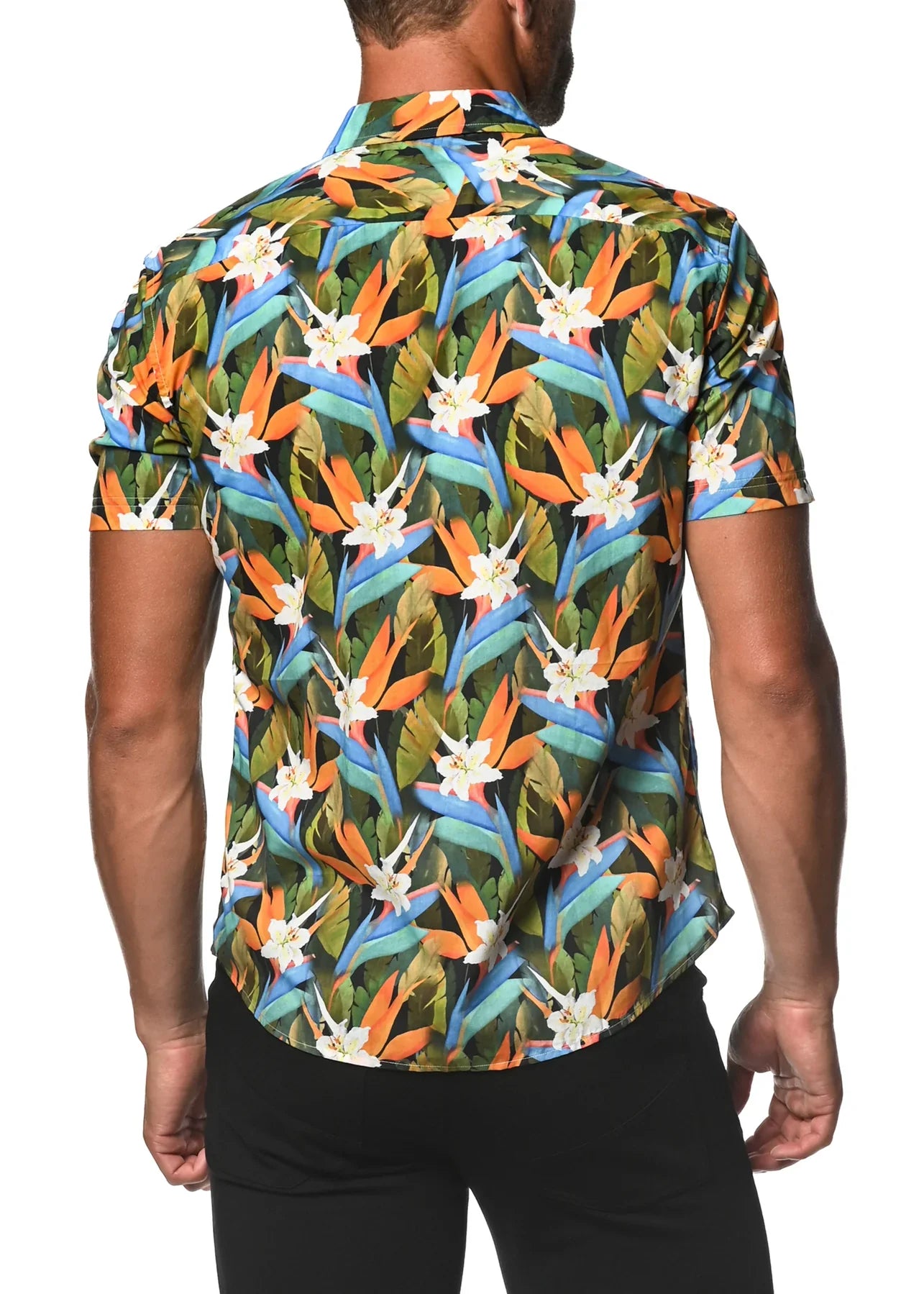 PARADISE GEWEBTES KURZARMHEMD AUS TENCEL/BAUMWOLLE