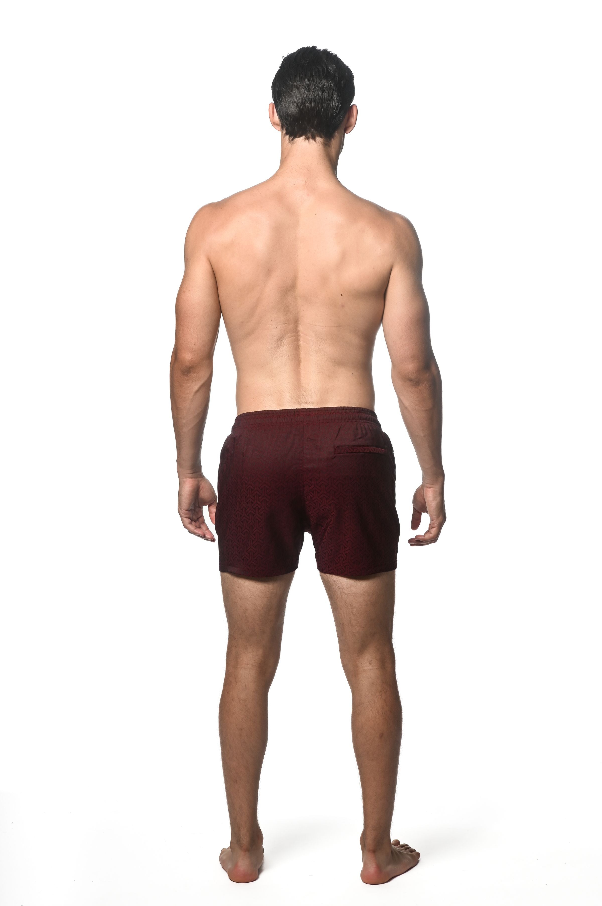 JACQUARD-BADESHORTS MIT MESH-FUTTER