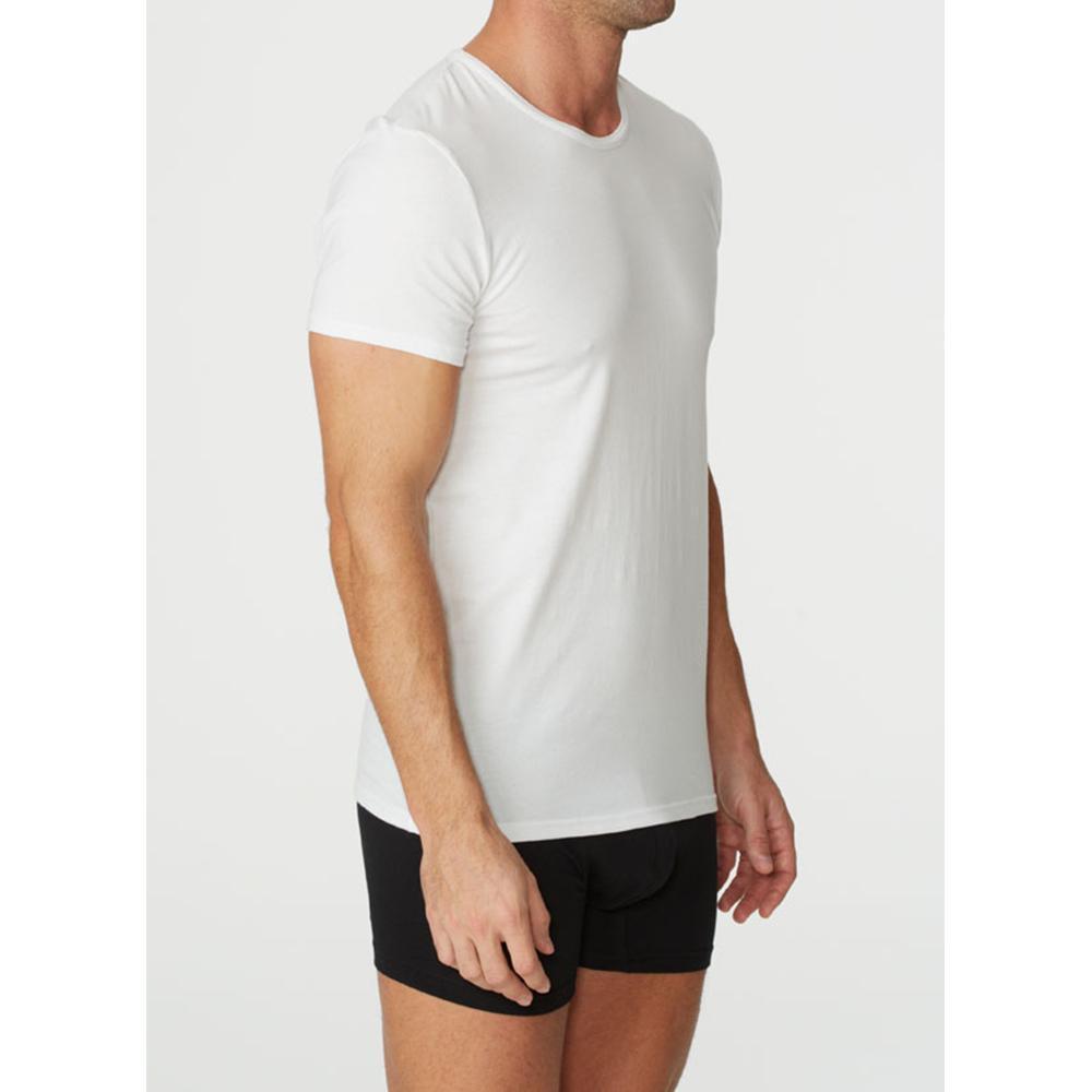 Parker &amp; Max PMFPCS-TCN1 Klassisches T-Shirt aus Baumwollstretch mit Rundhalsausschnitt