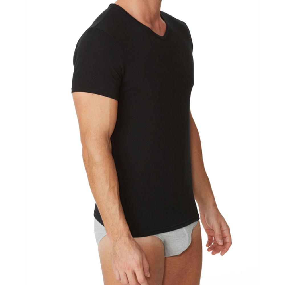 Parker &amp; Max PMFPCS-TVN1 Klassisches T-Shirt aus Baumwollstretch mit V-Ausschnitt