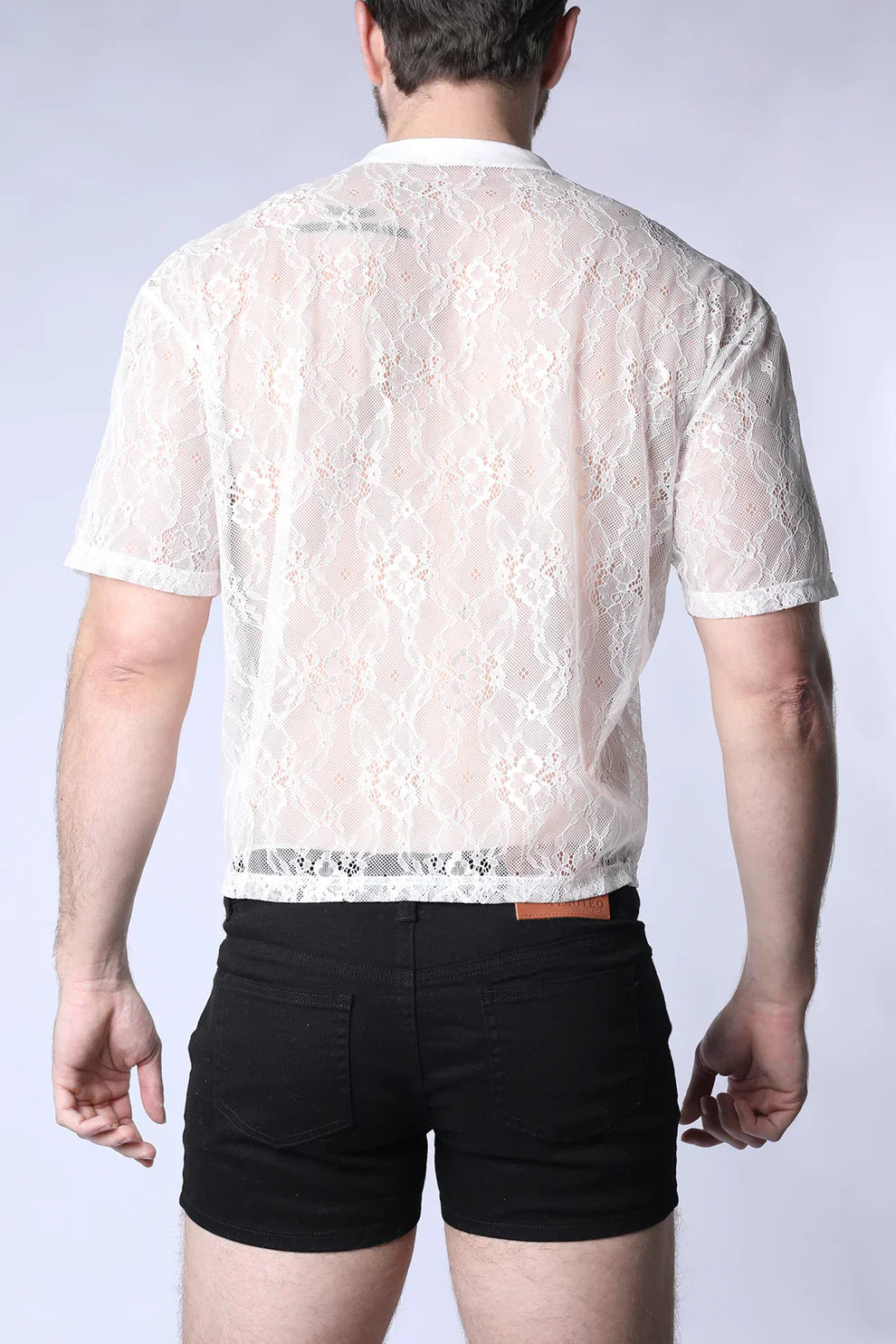 KURZES T-SHIRT AUS SPITZE „POSITANO“