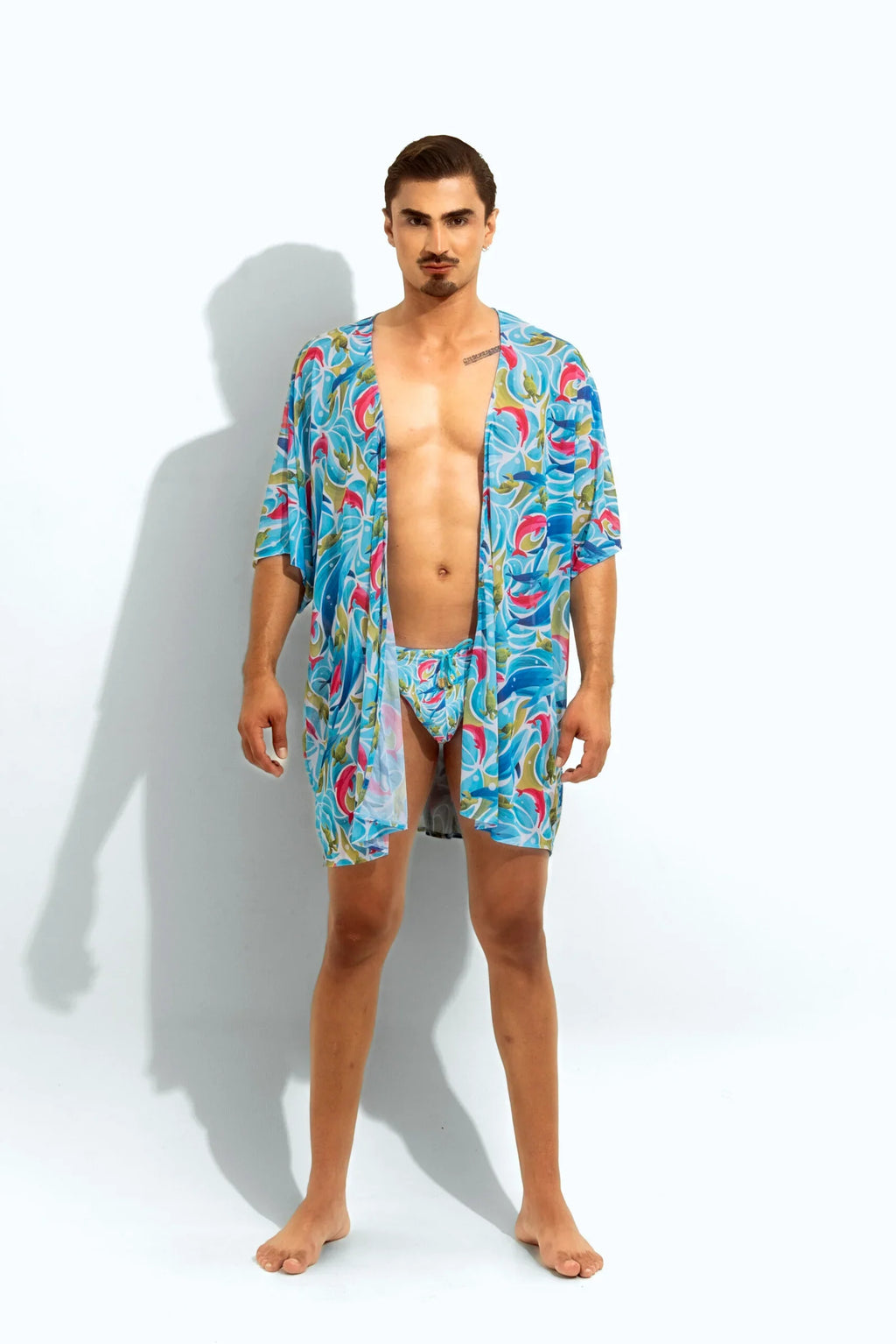 Poxeidon Men's Fauna Cover Up - Aqua Current