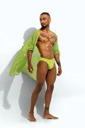 Poxeidon Men's The Solid Cover Up - Toxic Kiwi