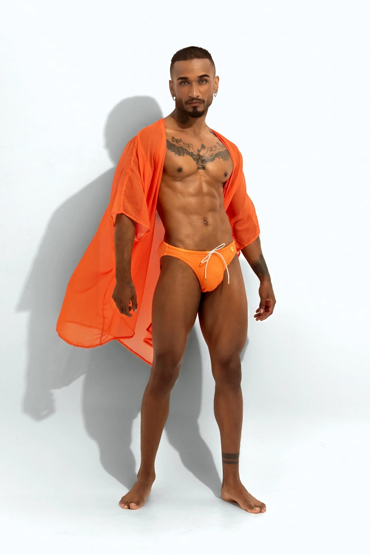 Poxeidon Men's The Solid Cover Up - Marigold Instinct