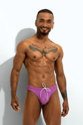 Poxeidon Men's The Solid Siren Swim Brief - Iris Feather