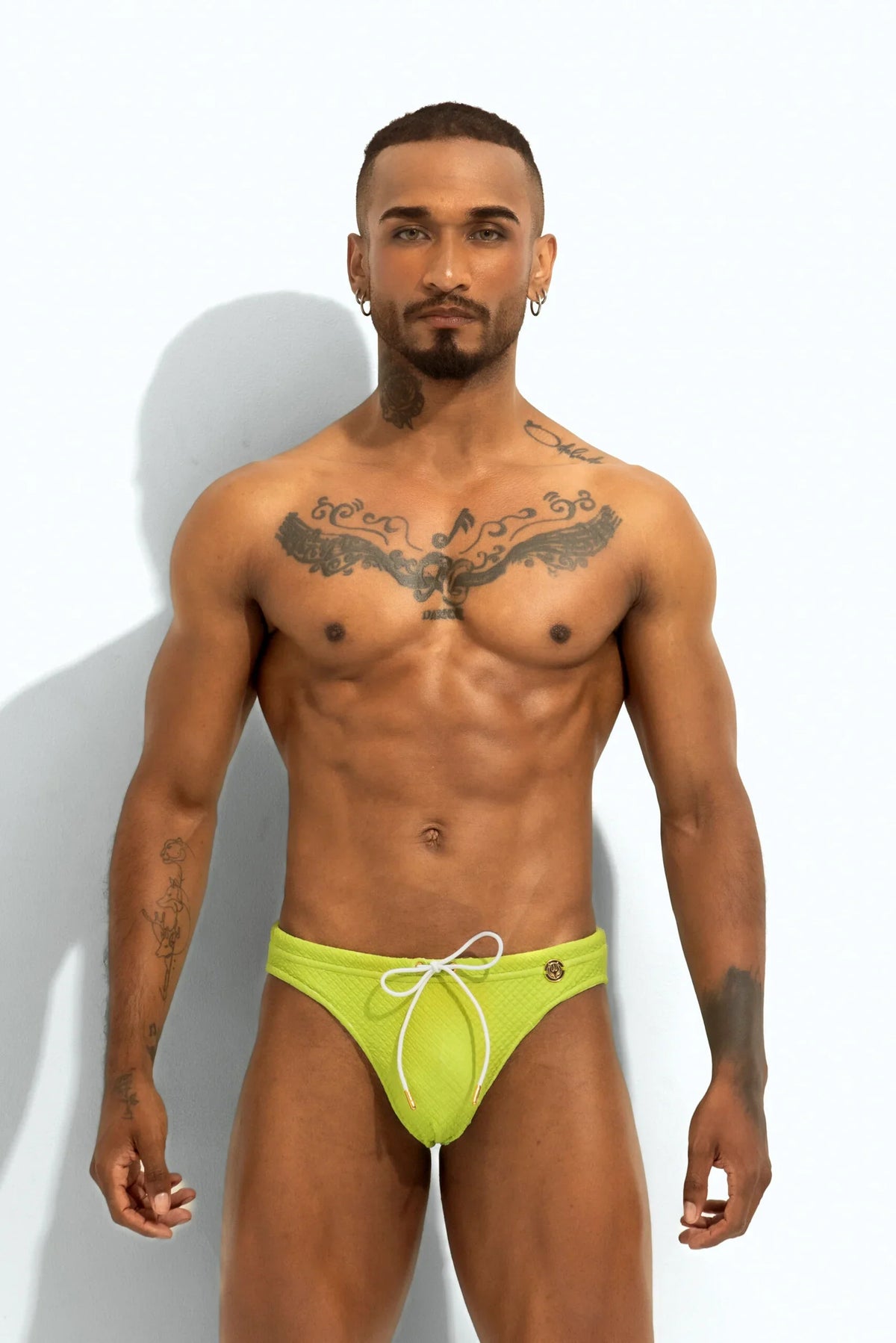 Poxeidon Men's The Solid Siren Swim Brief - Toxic Kiwi
