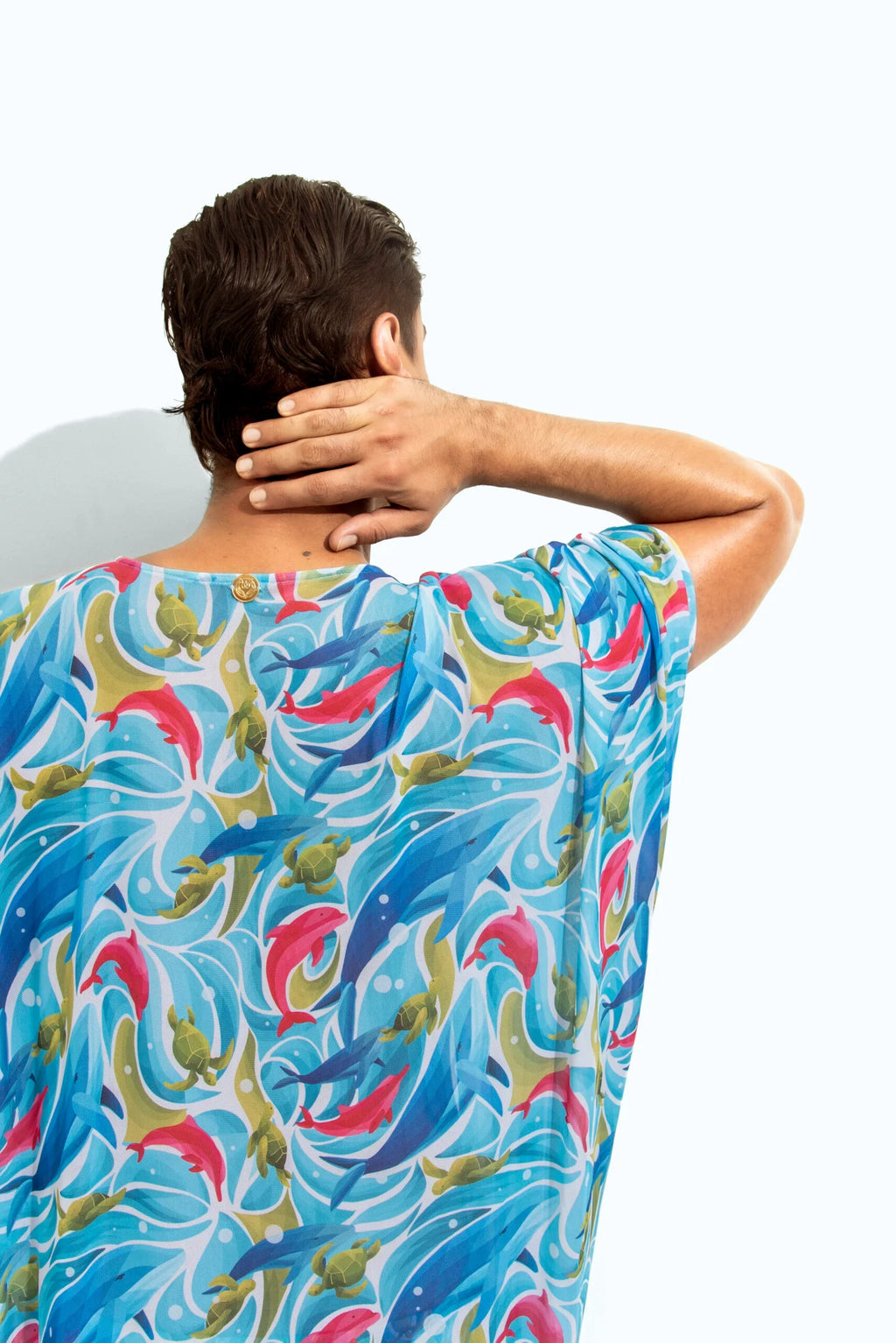 Poxeidon Men's Fauna Cover Up - Aqua Current