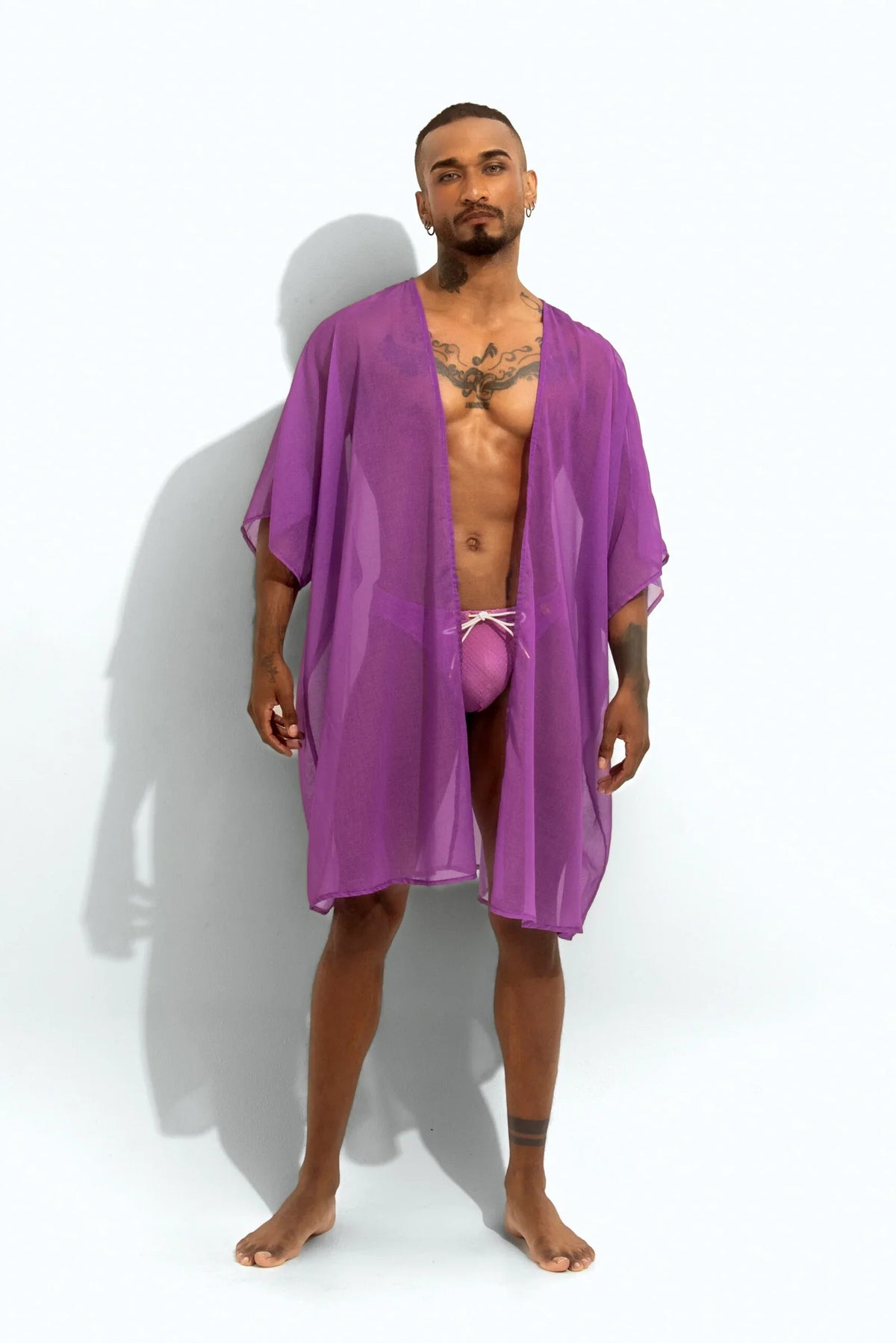 Poxeidon Men's The Solid Cover Up - Iris Feather