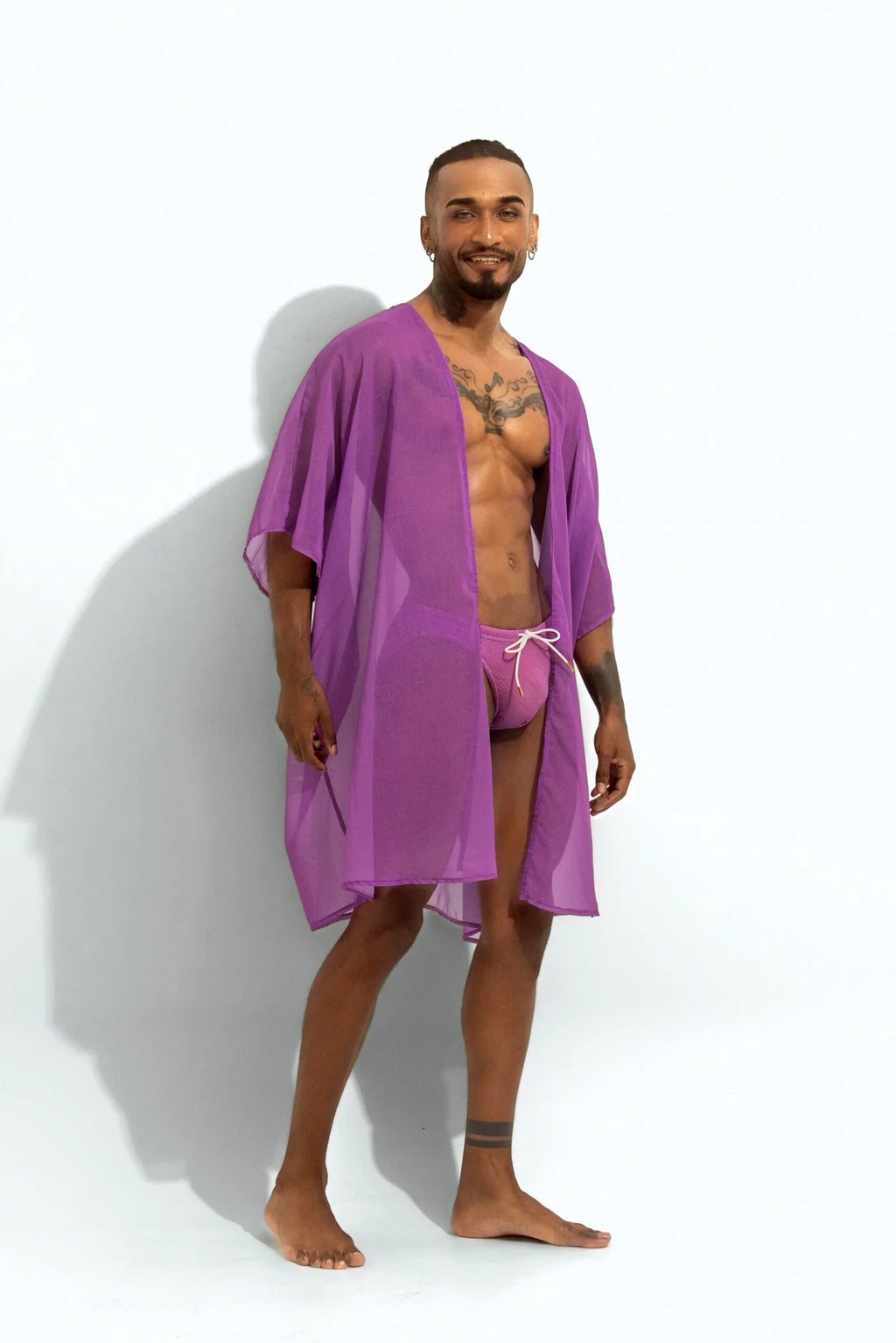 Poxeidon Men's The Solid Cover Up - Iris Feather