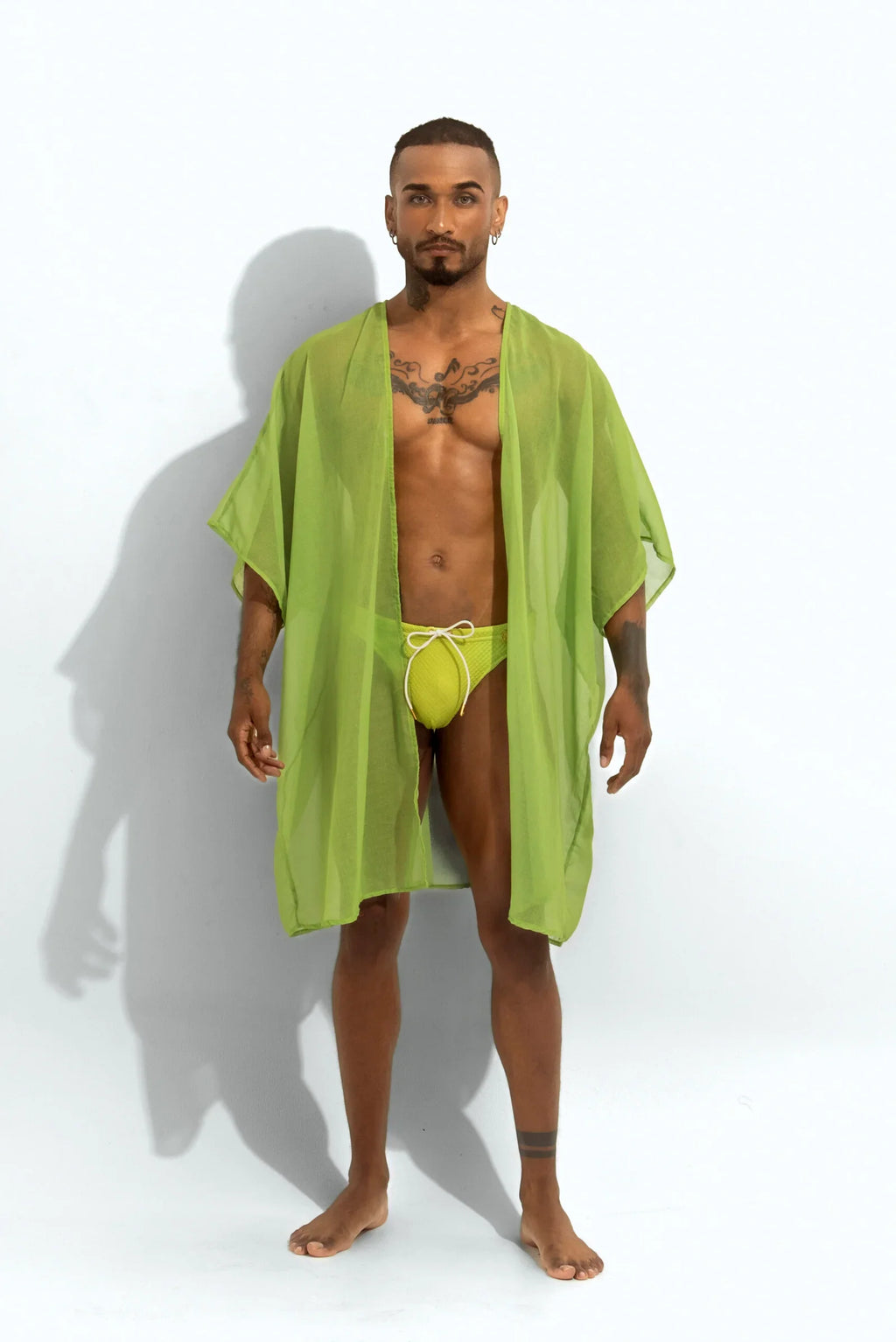 Poxeidon Men's The Solid Cover Up - Toxic Kiwi