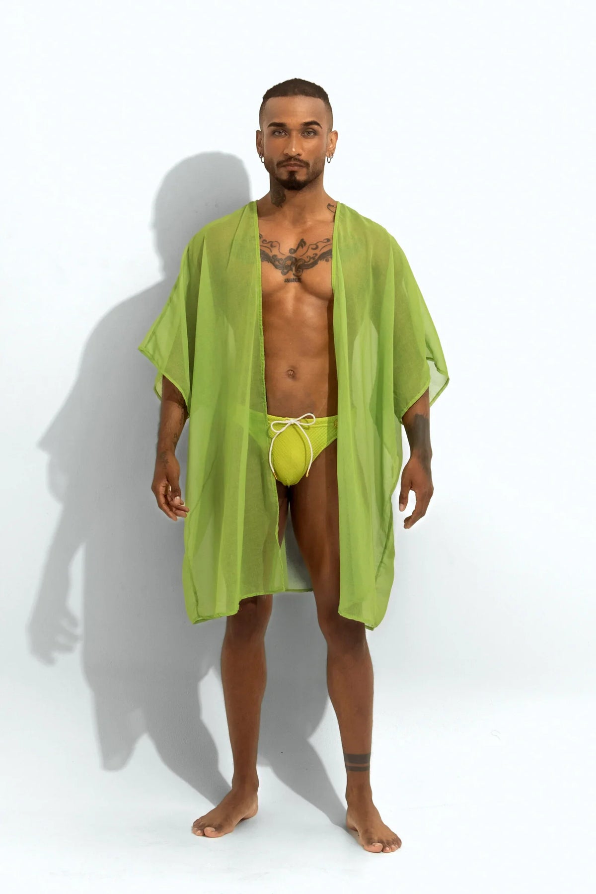Poxeidon Men's The Solid Cover Up - Toxic Kiwi