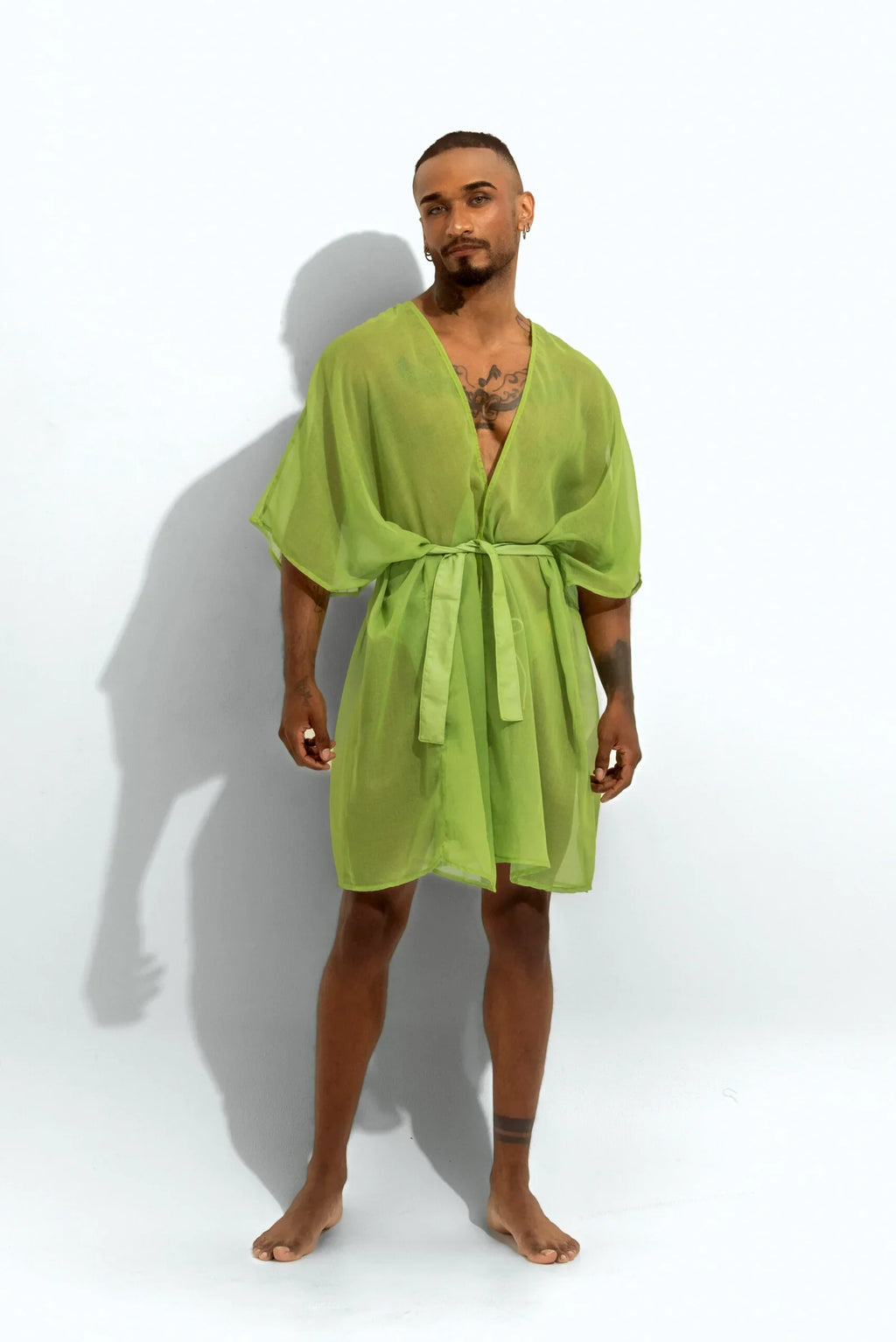 Poxeidon Men's The Solid Cover Up - Toxic Kiwi