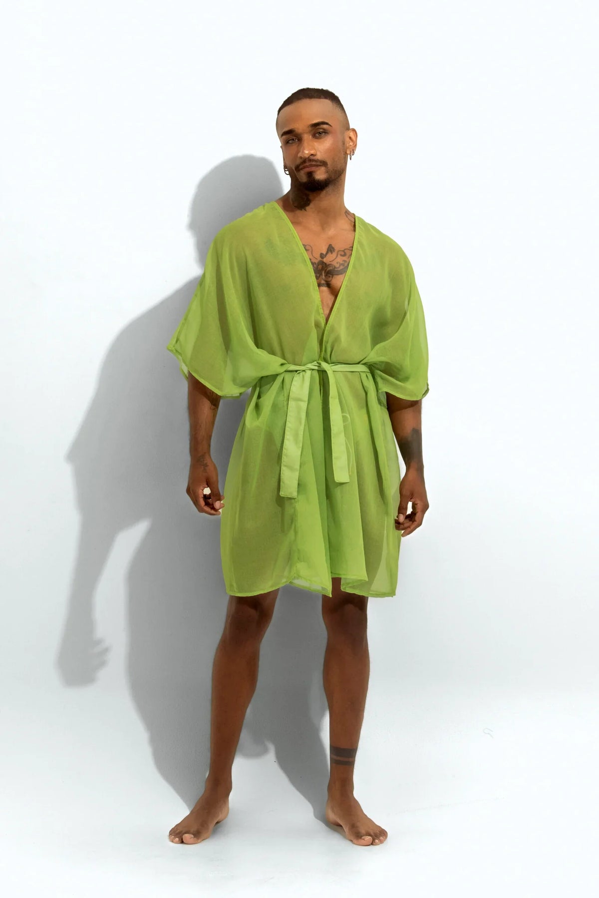 Poxeidon Men's The Solid Cover Up - Toxic Kiwi