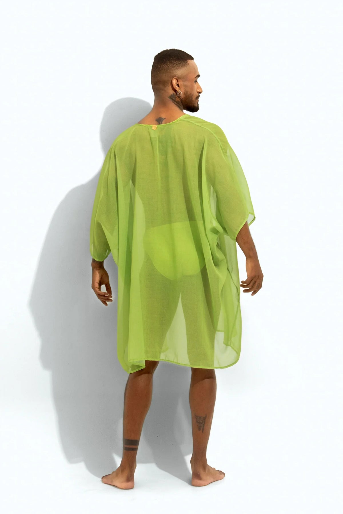 Poxeidon Men's The Solid Cover Up - Toxic Kiwi