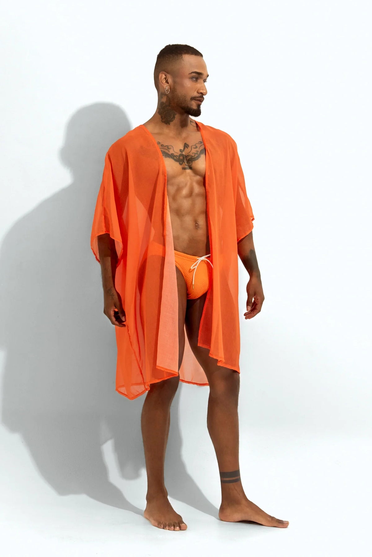 Poxeidon Men's The Solid Cover Up - Marigold Instinct