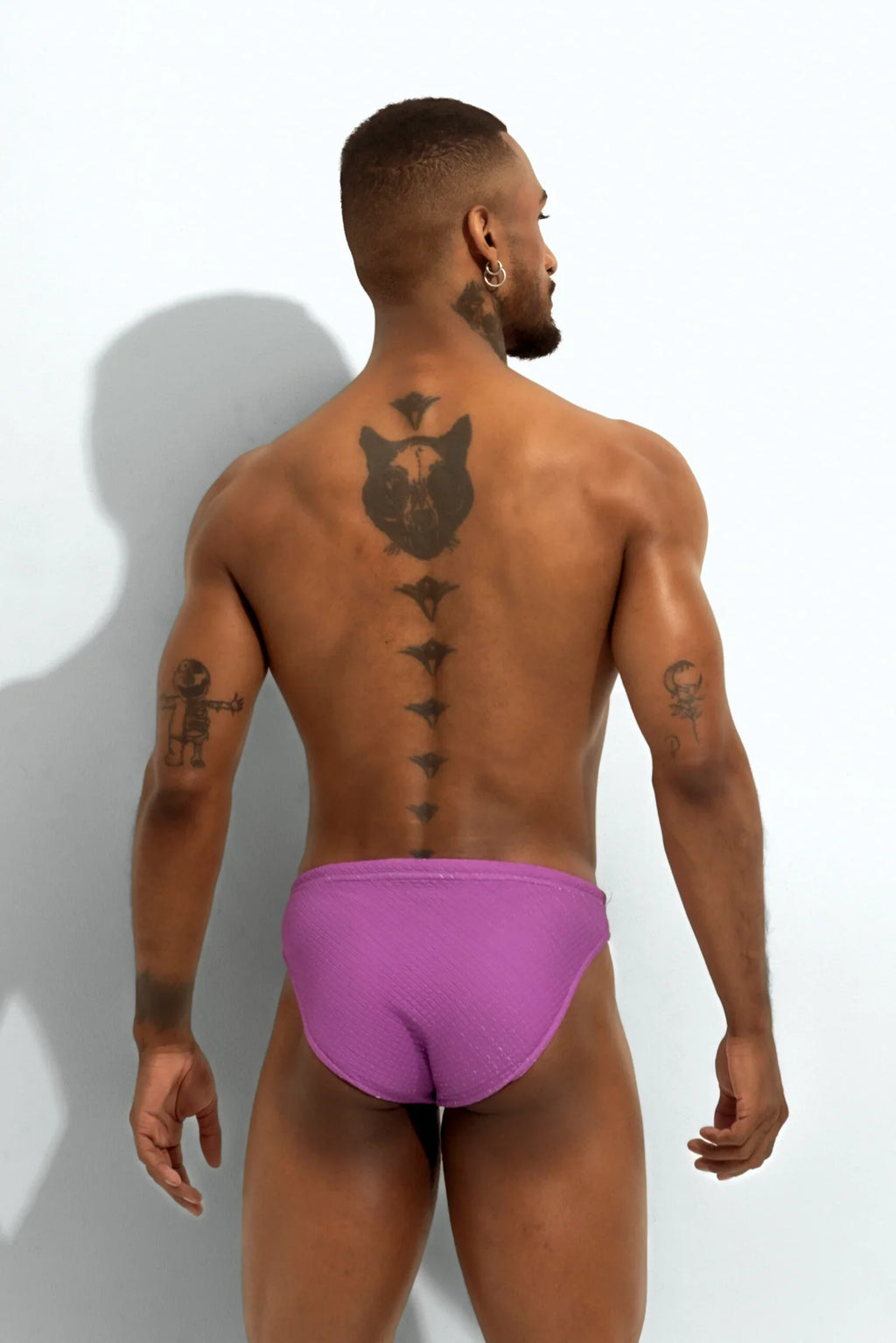 Poxeidon Men's The Solid Siren Swim Brief - Iris Feather